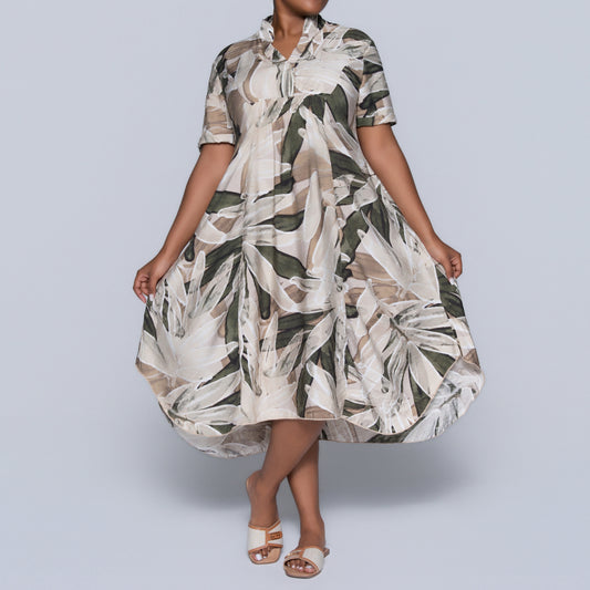 Printed Short Sleeve Airflow Tunic