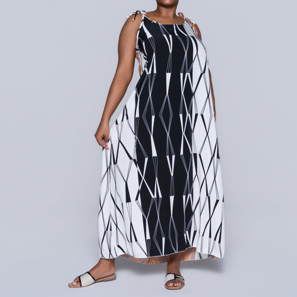 Printed Strappy Dress