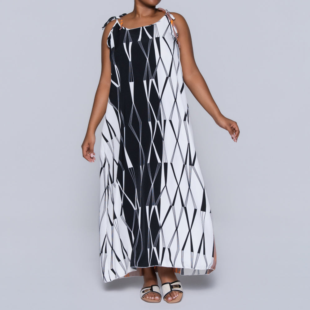 Printed Strappy Dress