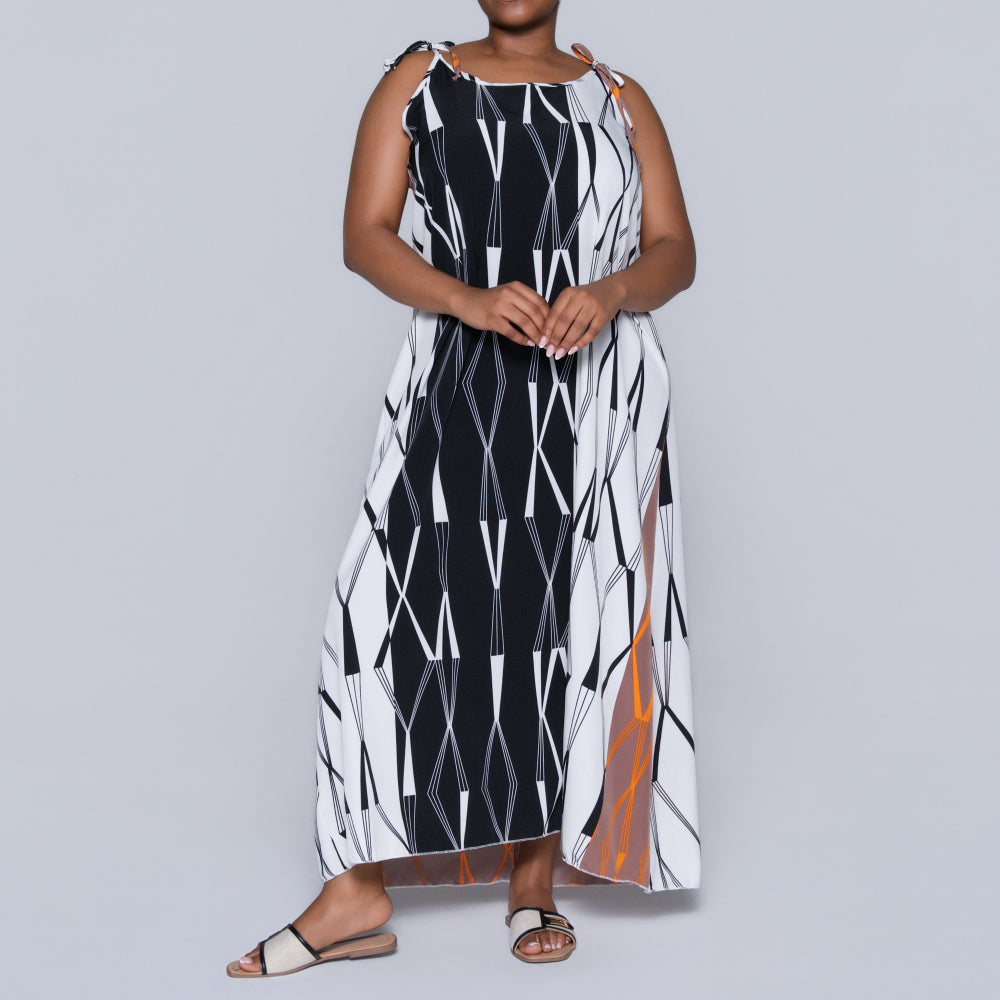 Printed Strappy Dress