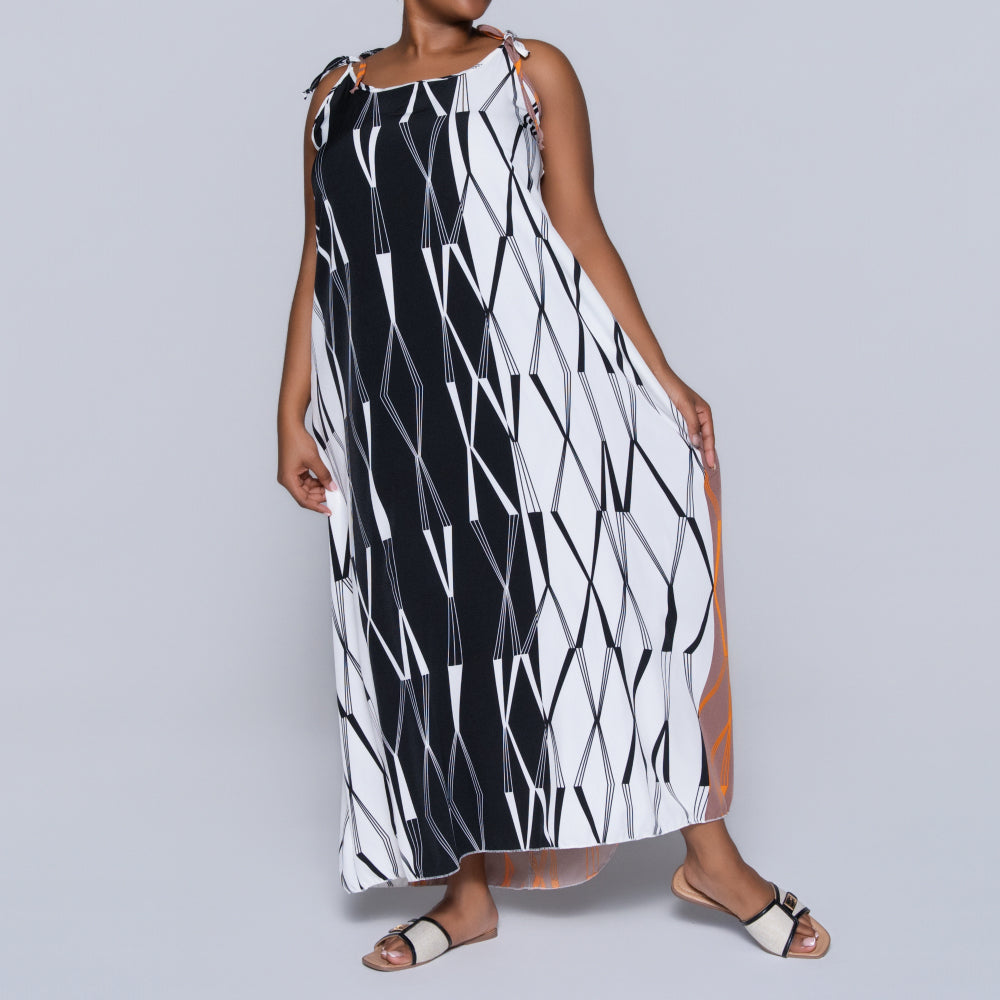 Printed Strappy Dress