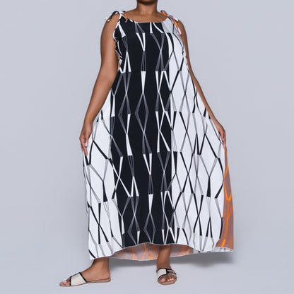 Printed Strappy Dress