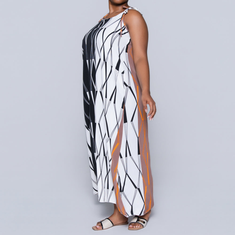 Printed Strappy Dress