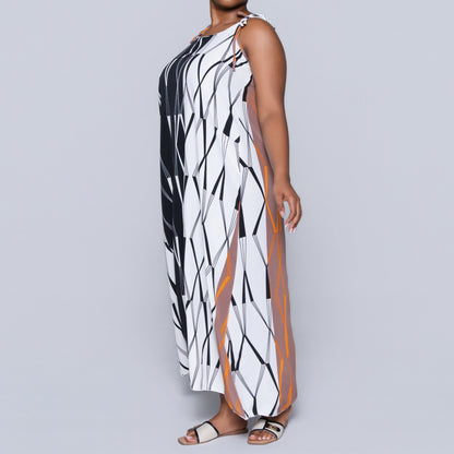 Printed Strappy Dress