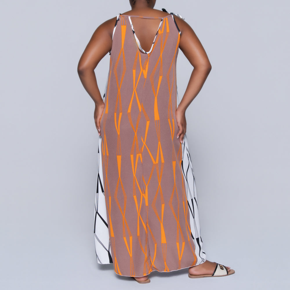 Printed Strappy Dress