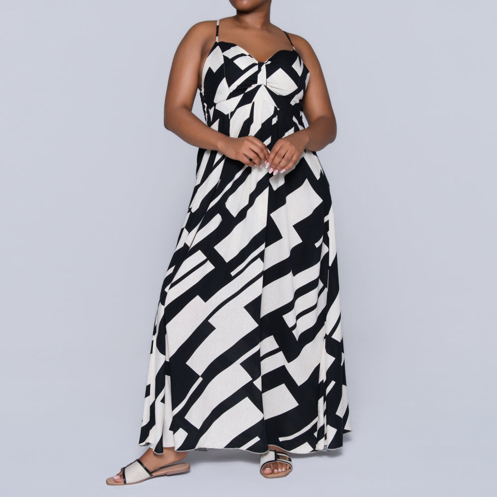 Strappy Printed Dress