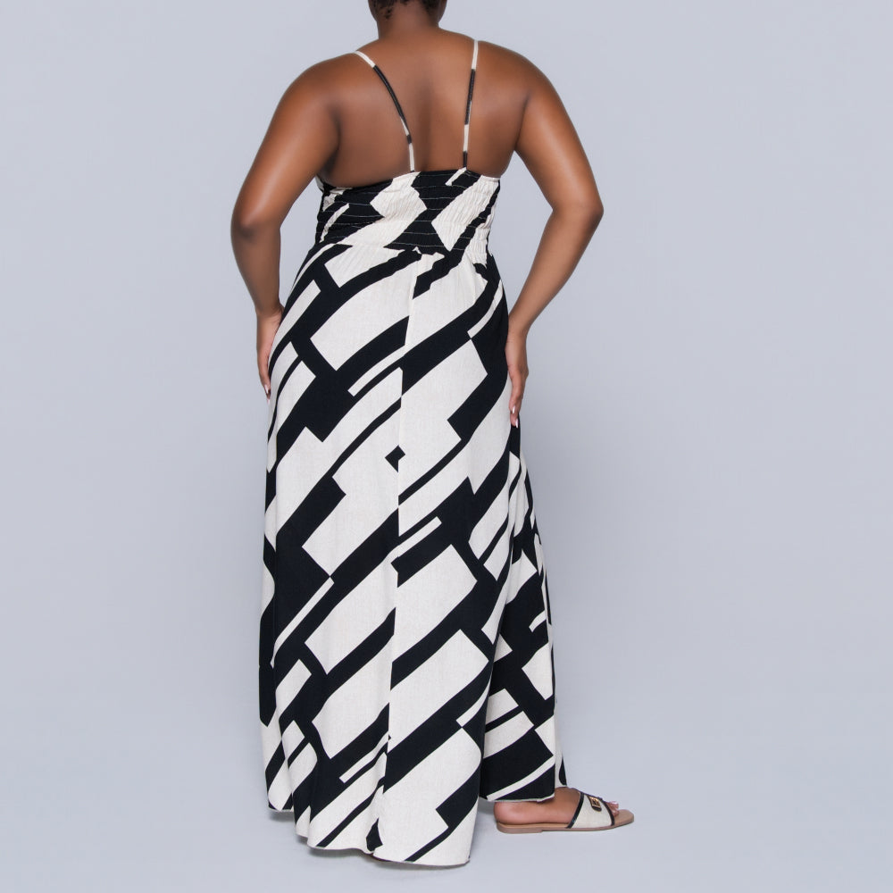 Strappy Printed Dress