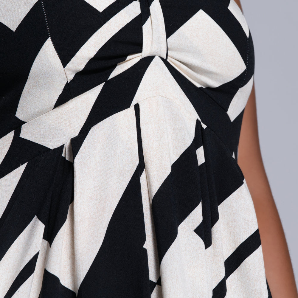 Strappy Printed Dress