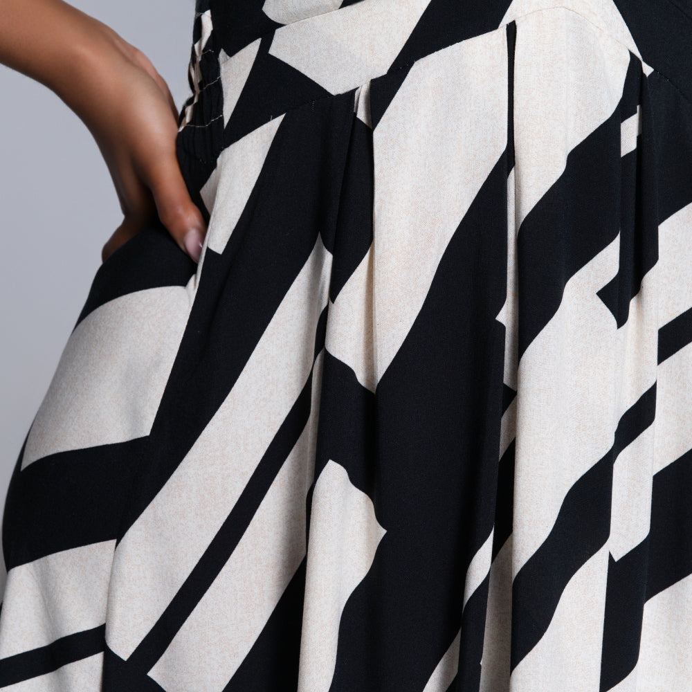 Strappy Printed Dress