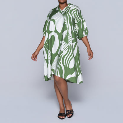 Short Sleeve Printed Tunic