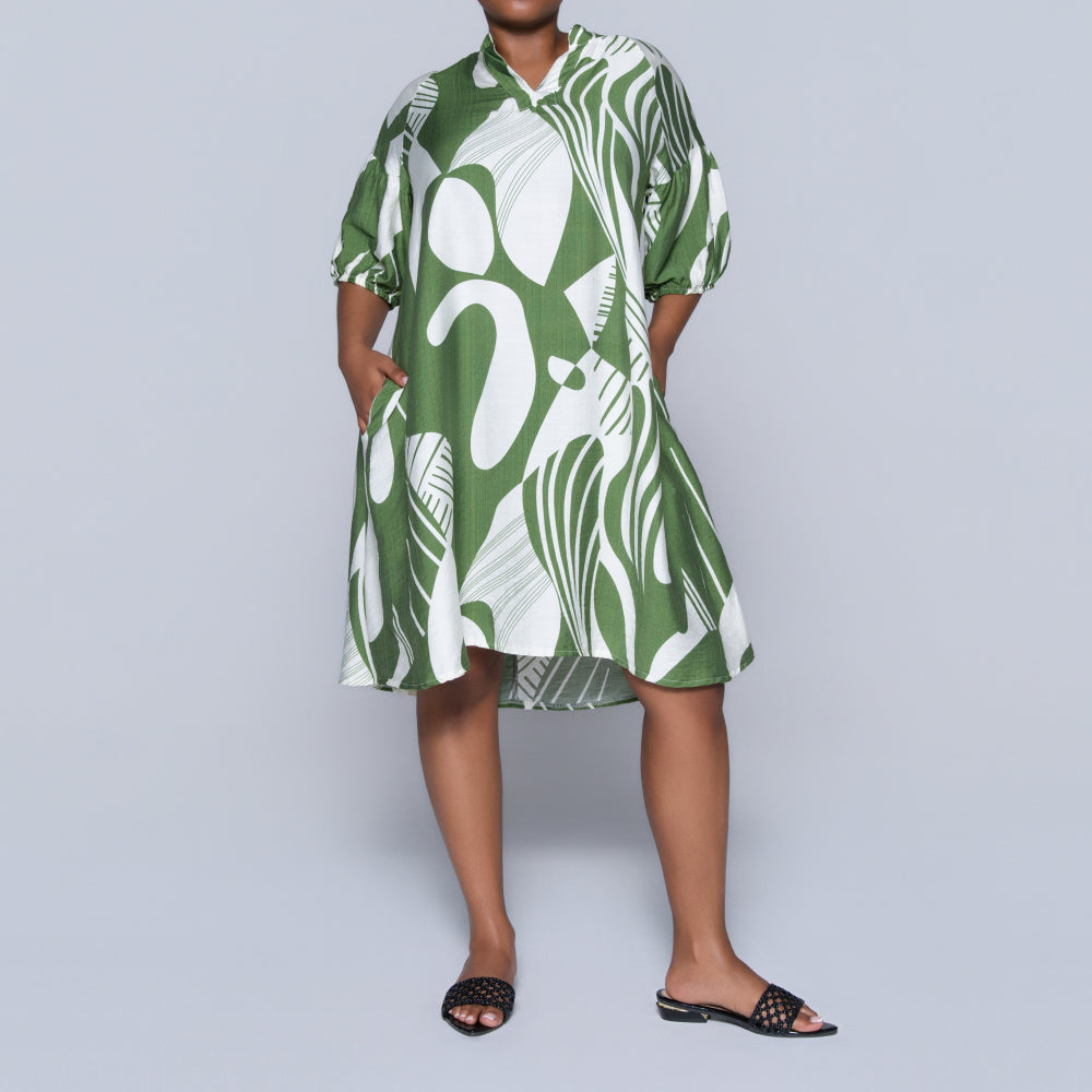 Short Sleeve Printed Tunic