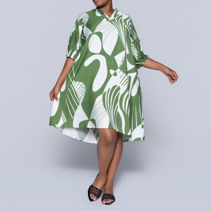 Short Sleeve Printed Tunic