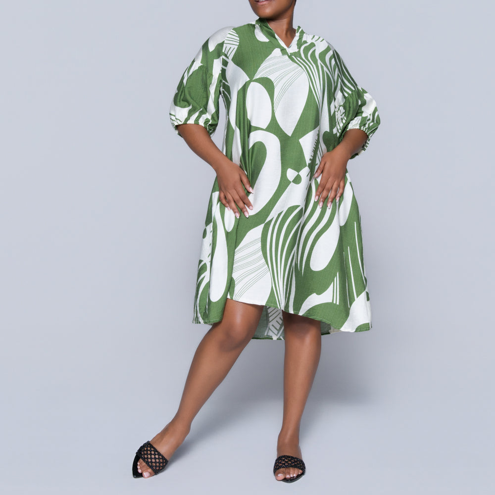 Short Sleeve Printed Tunic