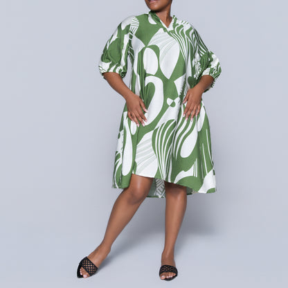 Short Sleeve Printed Tunic