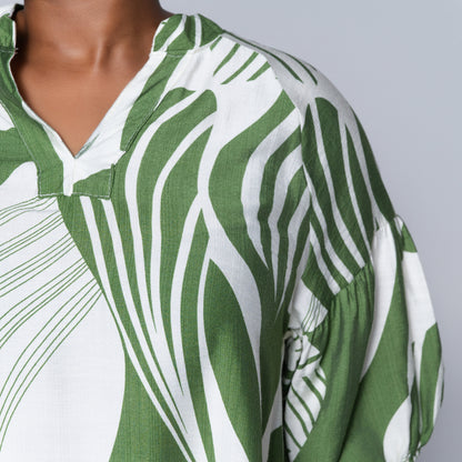 Short Sleeve Printed Tunic