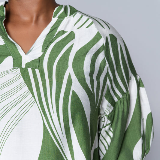 Short Sleeve Printed Tunic