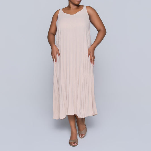 Stone Pleated Dress