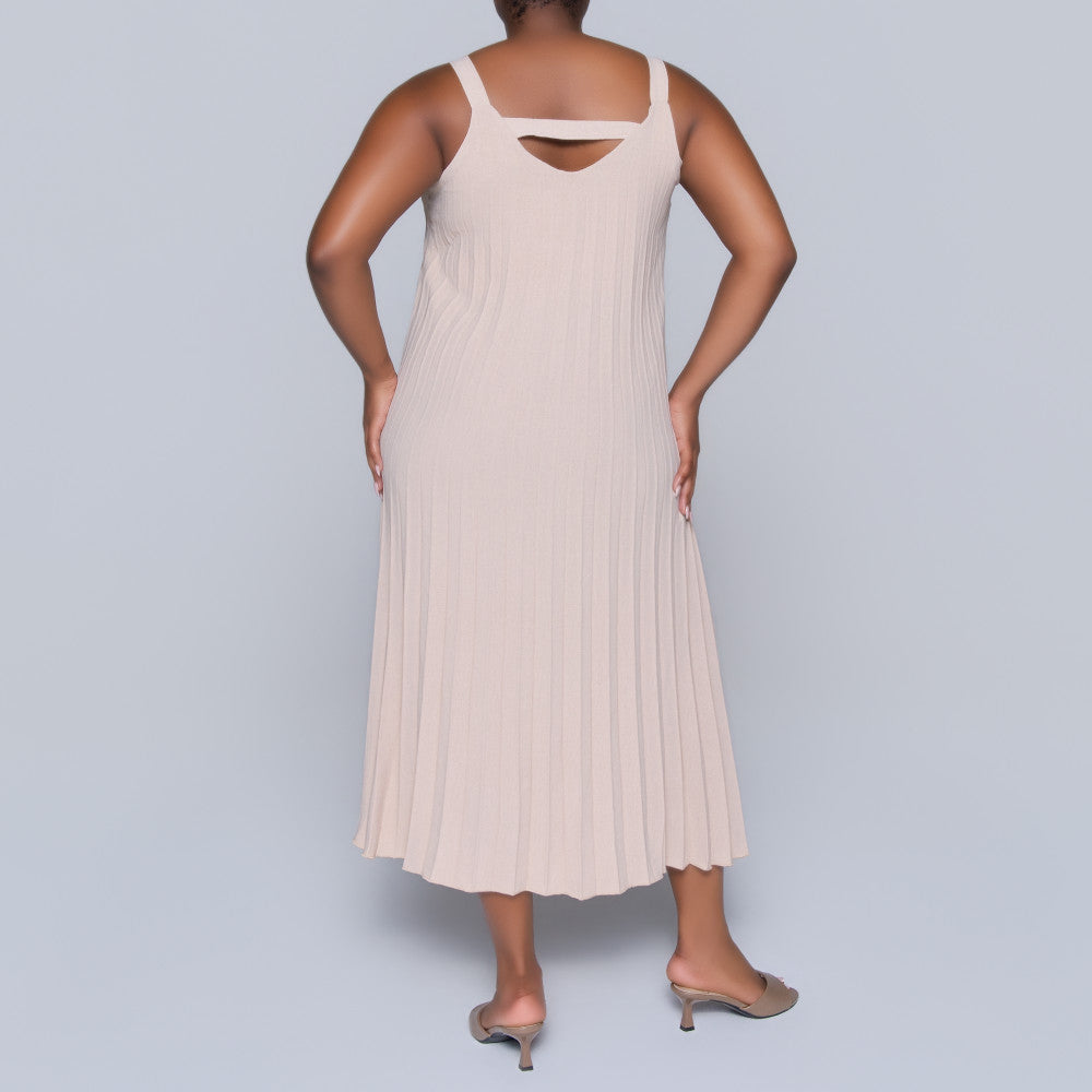 Stone Pleated Dress