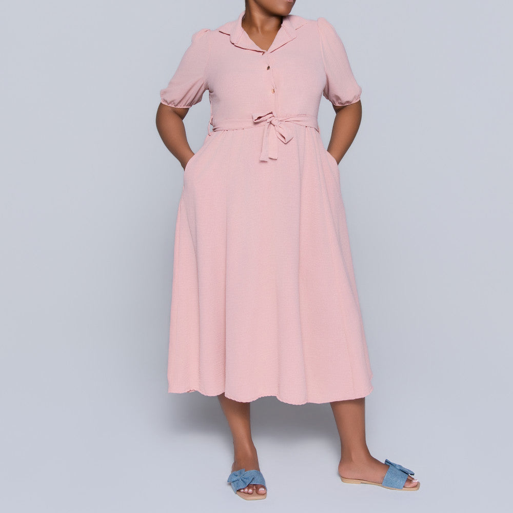 Short Sleeve Mink Airflow Dress