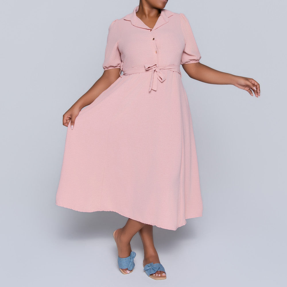 Short Sleeve Mink Airflow Dress