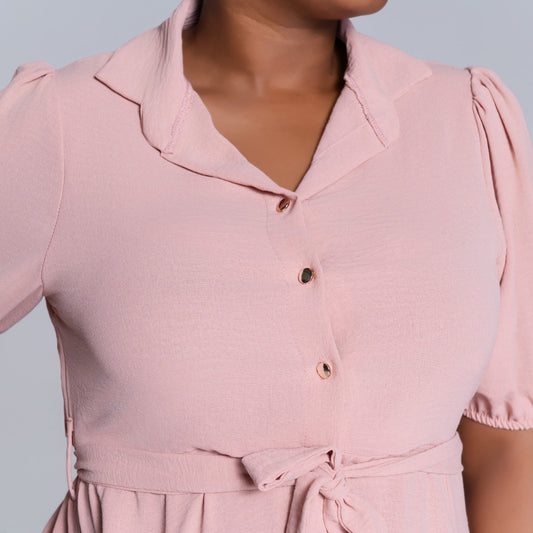 Short Sleeve Mink Airflow Dress