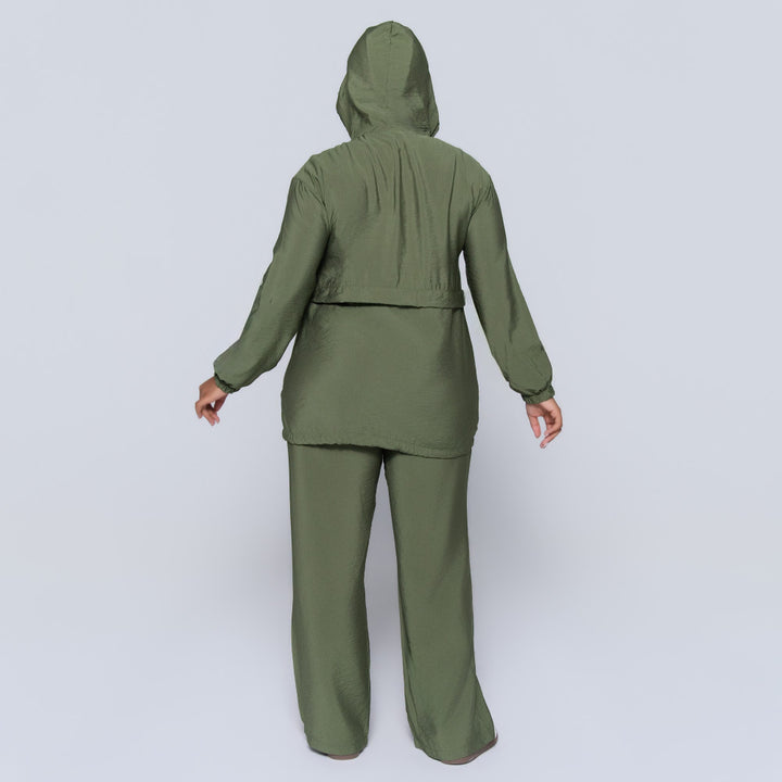 Olive Airflow Hooded Top