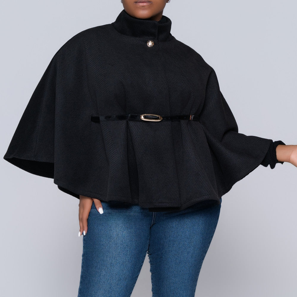 Black Twill Melton Jacket