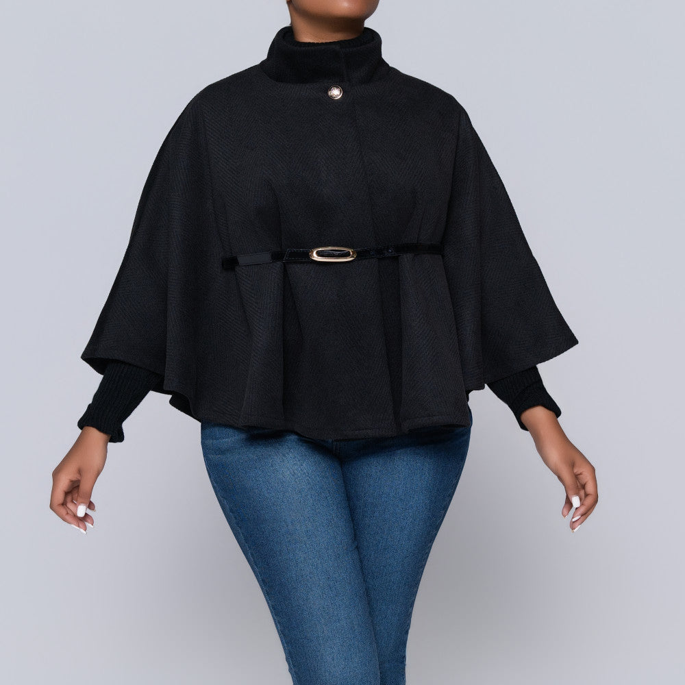 Black Twill Melton Jacket