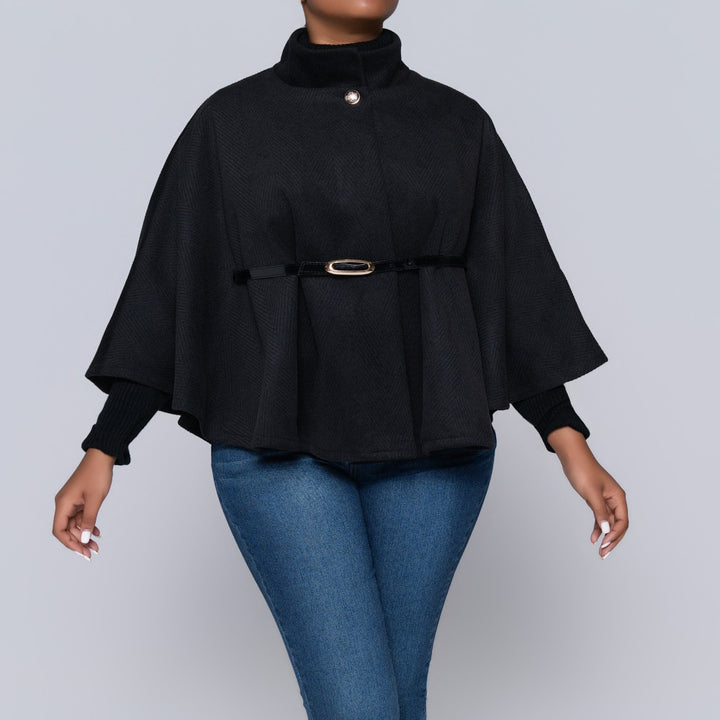 Black Twill Melton Jacket