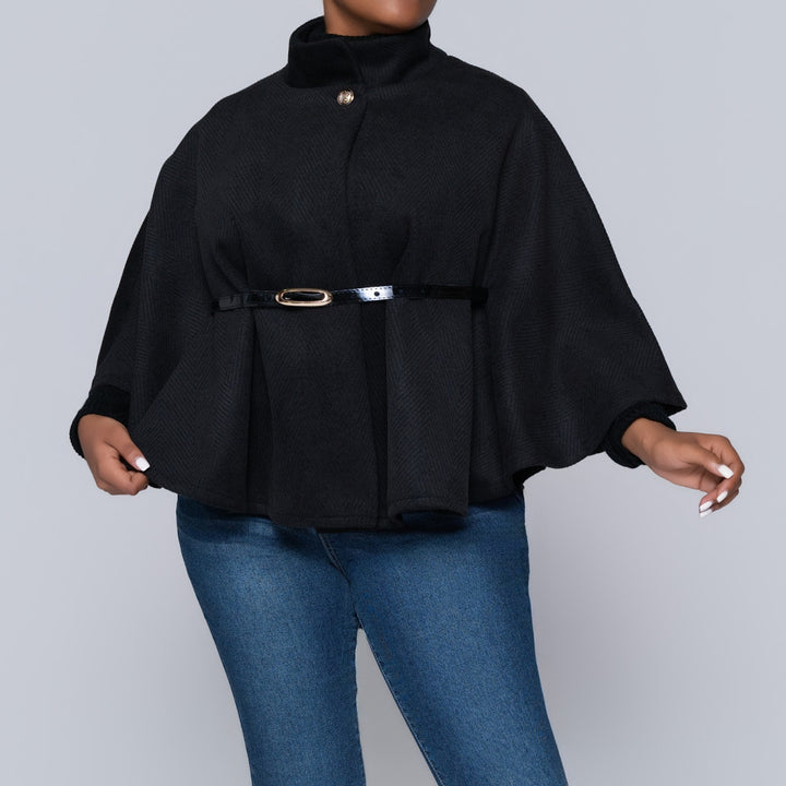 Black Twill Melton Jacket