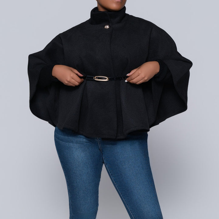 Black Twill Melton Jacket