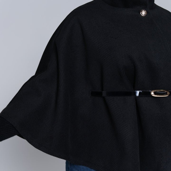 Black Twill Melton Jacket