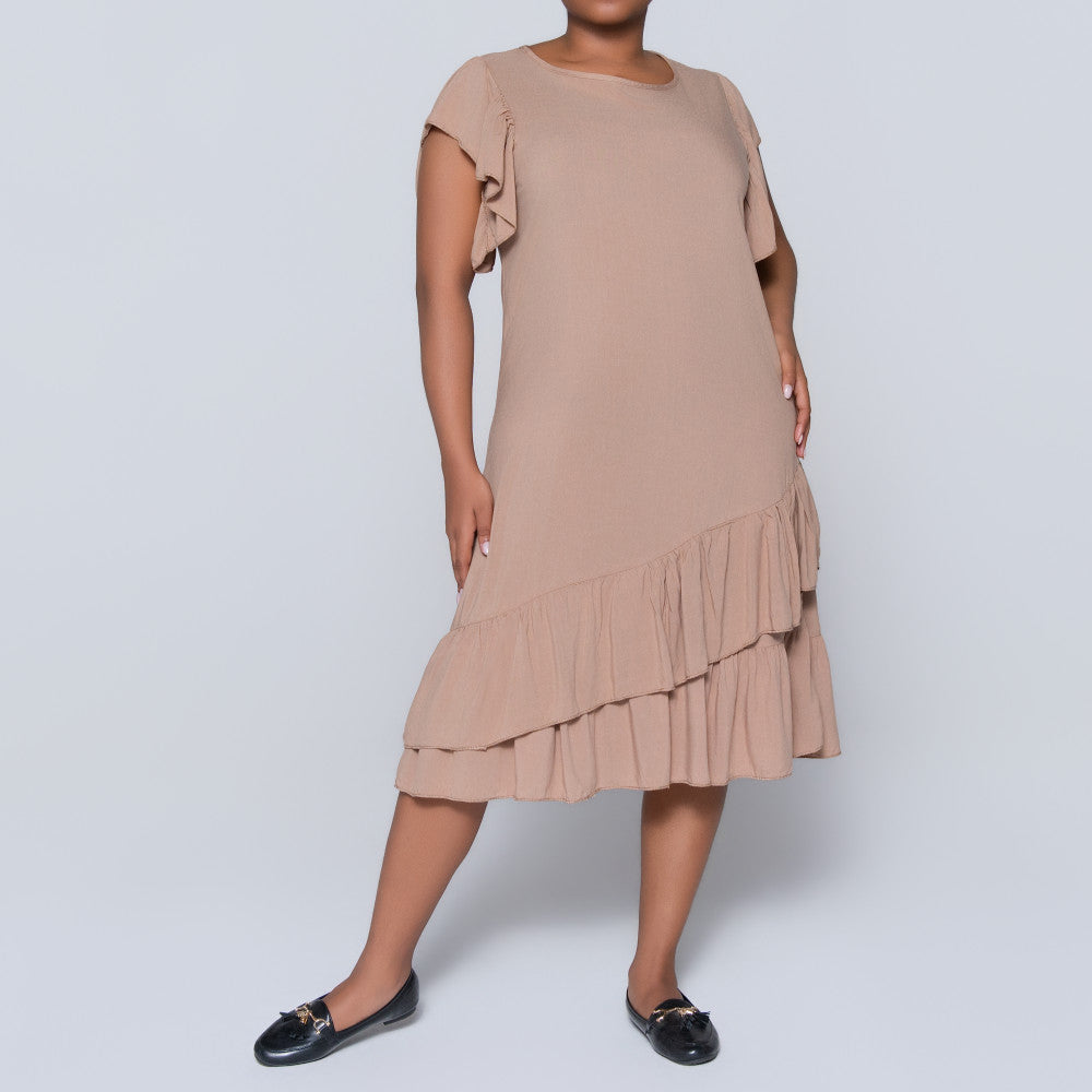 Sleeveless Viscose Tiered Tunic