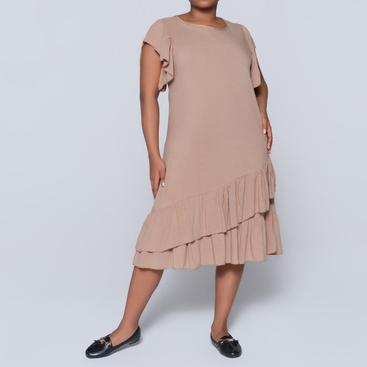 Sleeveless Viscose Tiered Tunic