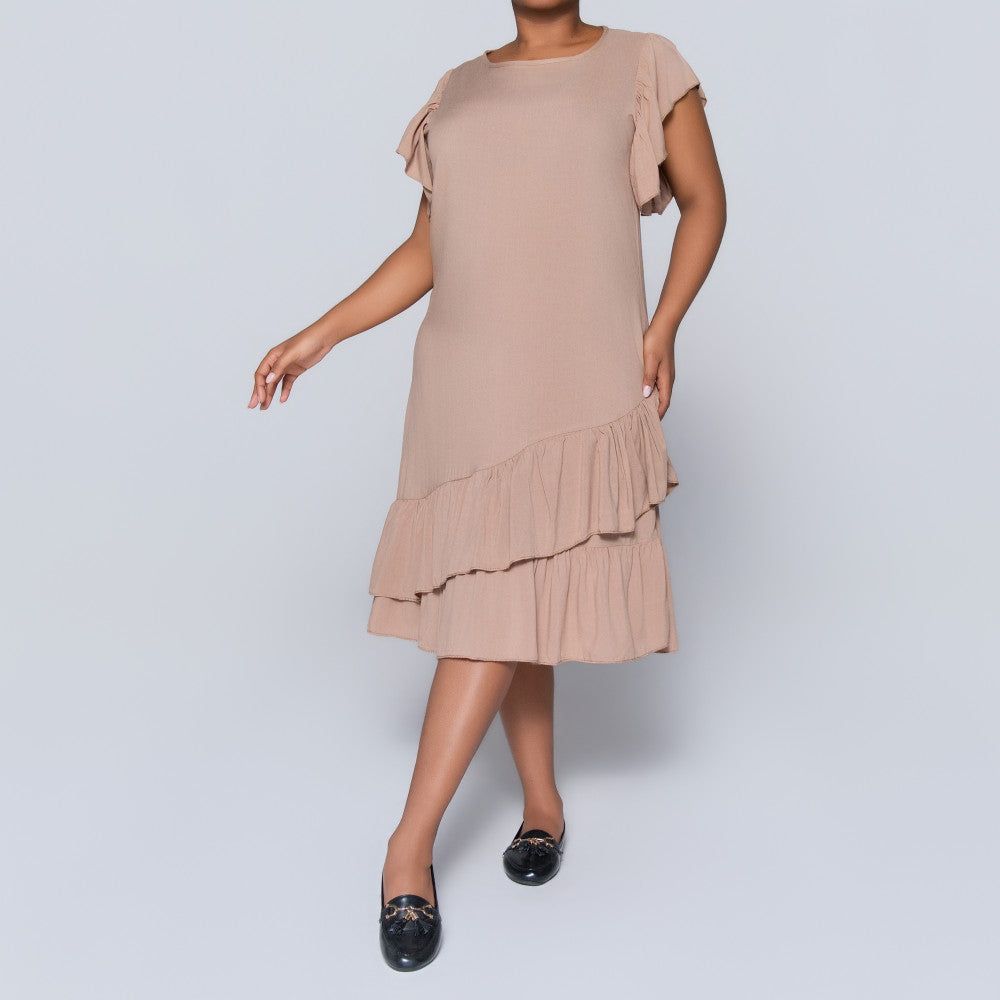 Sleeveless Viscose Tiered Tunic