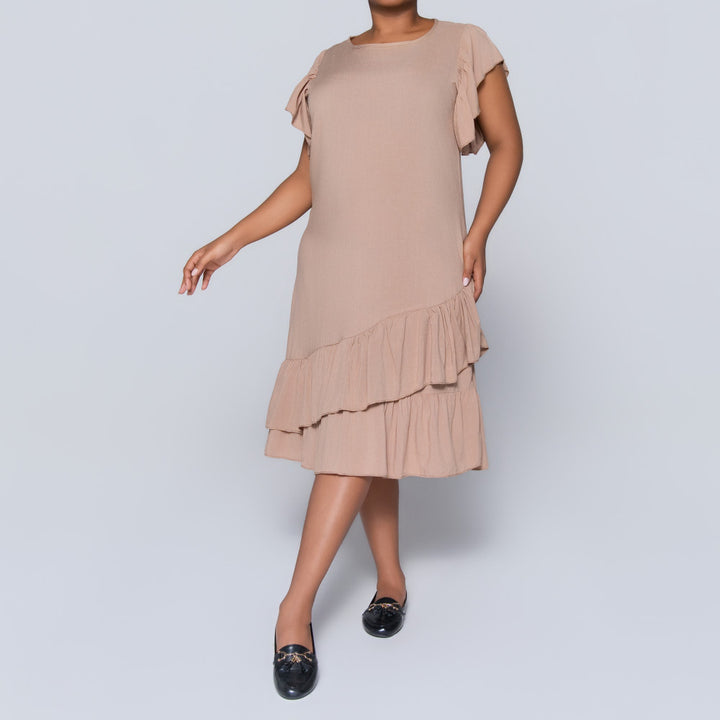 Sleeveless Viscose Tiered Tunic