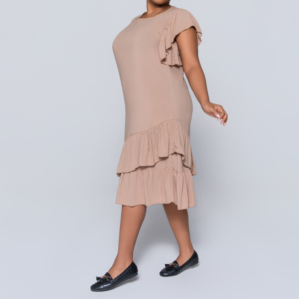 Sleeveless Viscose Tiered Tunic