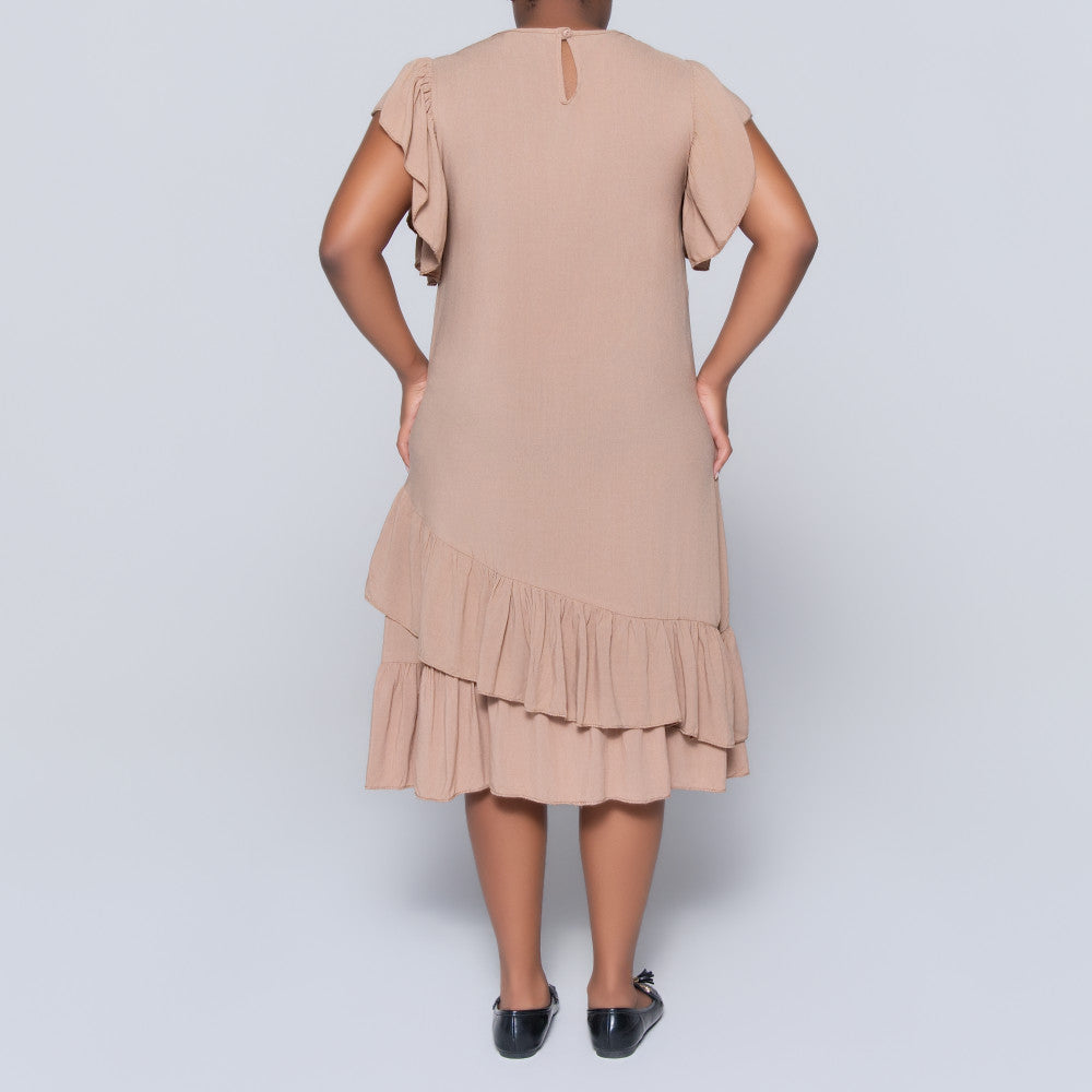 Sleeveless Viscose Tiered Tunic