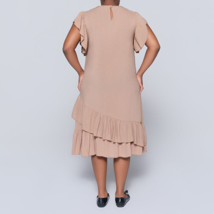 Sleeveless Viscose Tiered Tunic