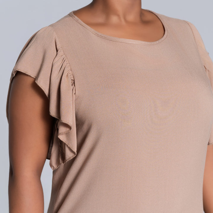 Sleeveless Viscose Tiered Tunic