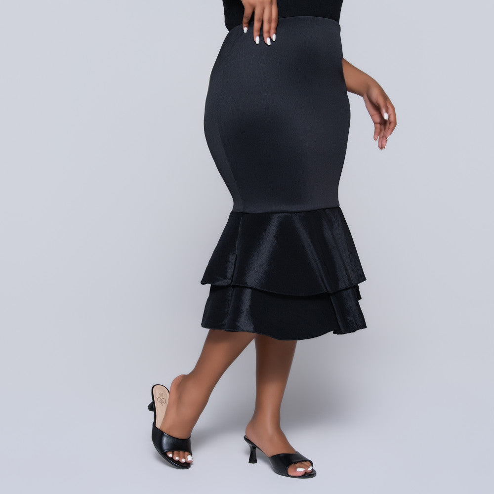 Scuba Fishtail Black Skirt