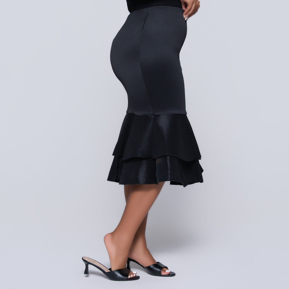 Scuba Fishtail Black Skirt