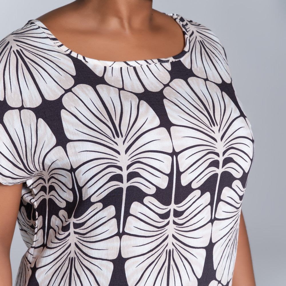 Cap Sleeve Printed Tunic