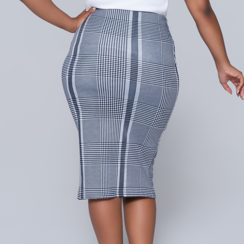 Check Print Twin Pack Velour  Skirt