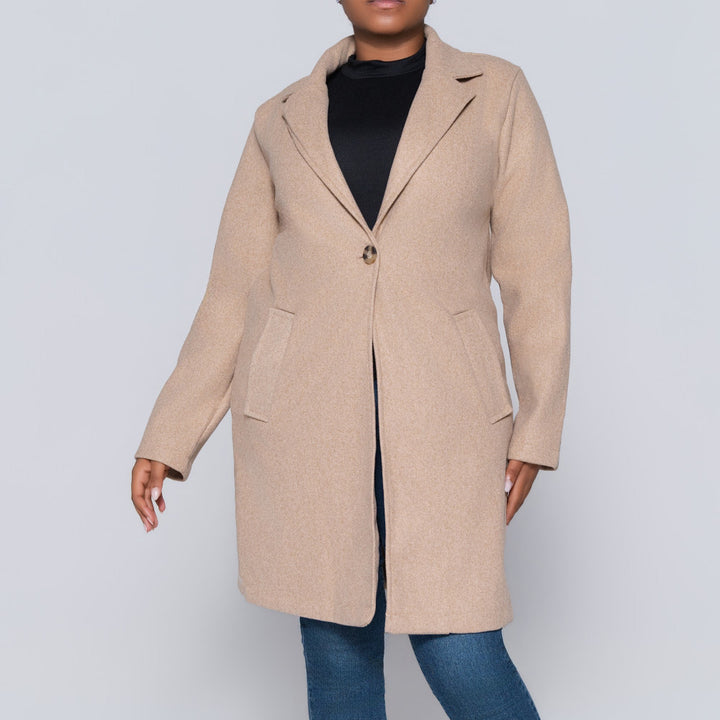 Ladies Stone Melton Coat