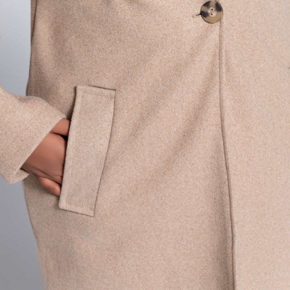 Ladies Stone Melton Coat