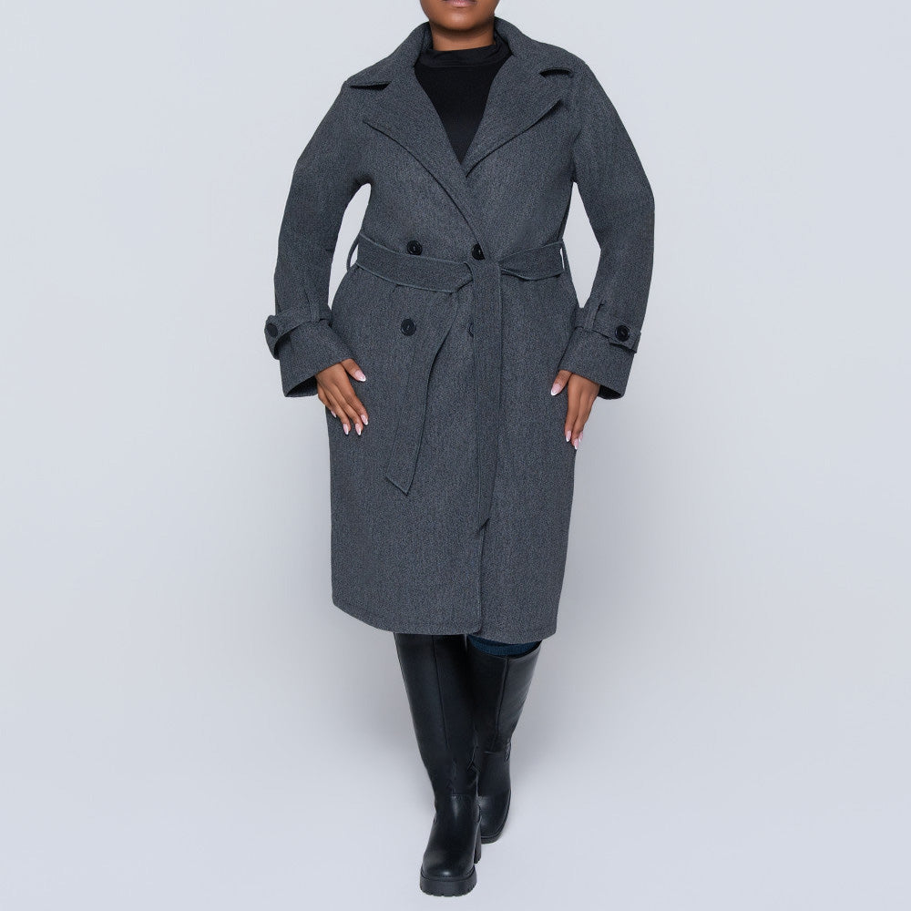 Charcoal Melange Melton Jacket