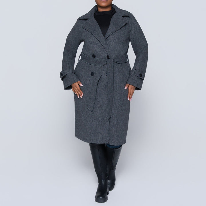 Charcoal Melange Melton Jacket