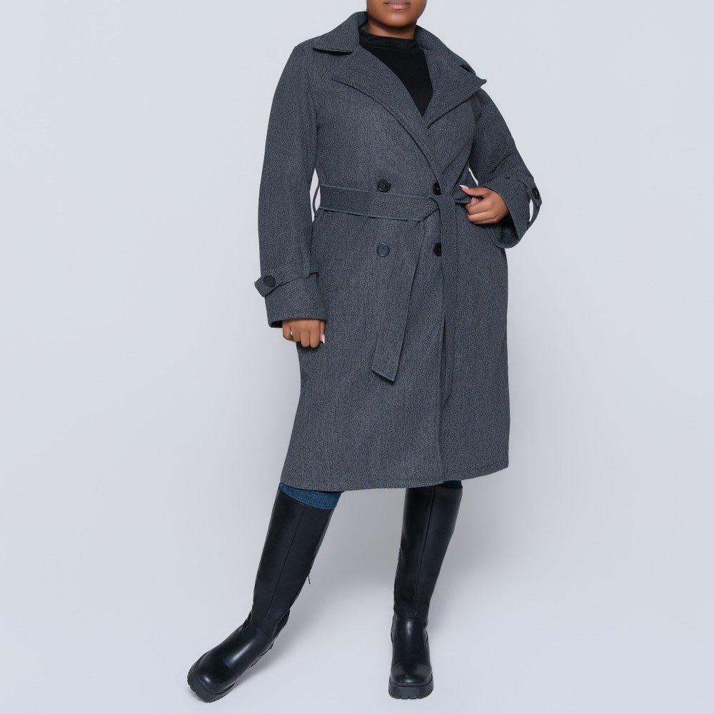 Charcoal Melange Melton Jacket