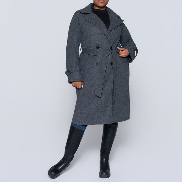 Charcoal Melange Melton Jacket